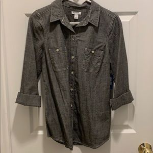 NWT Old Navy small gray denim shirt